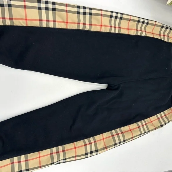 Kids Burberry vintage check hundred percent cotton sweatpants size 10 yr 140cm